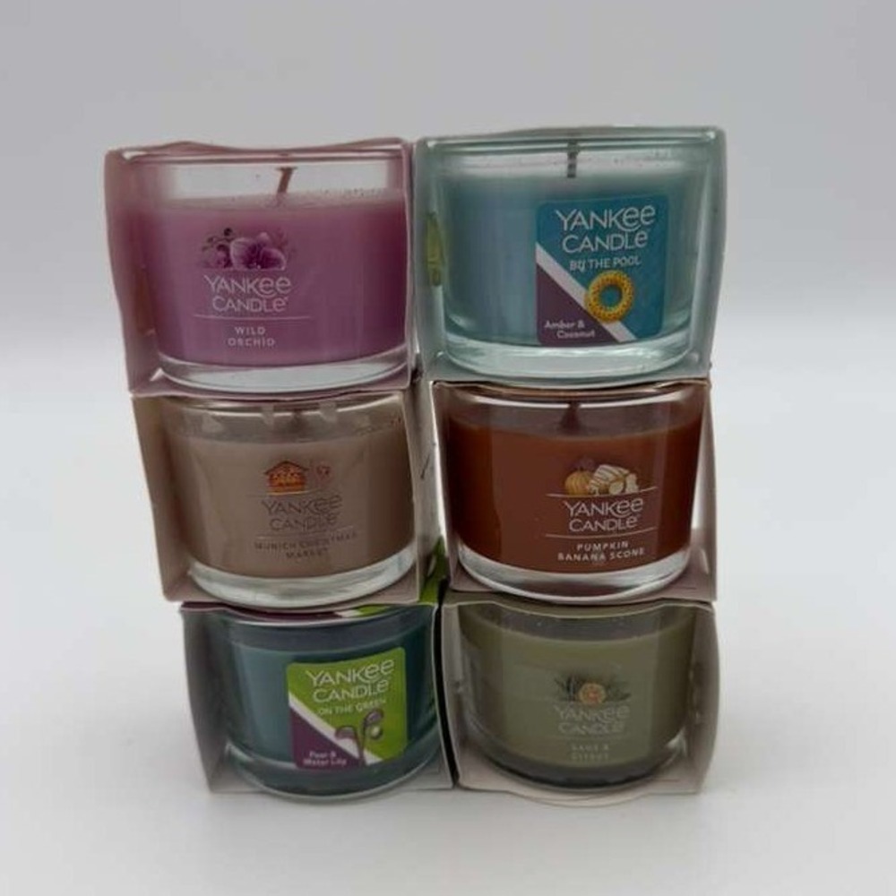 Yankee Candle Votive Candle Lot of 6 Assorted‎ Scents New